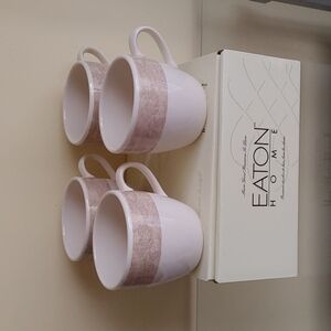 Set of 4 Coffee Mugs by Eaton Home‎ New